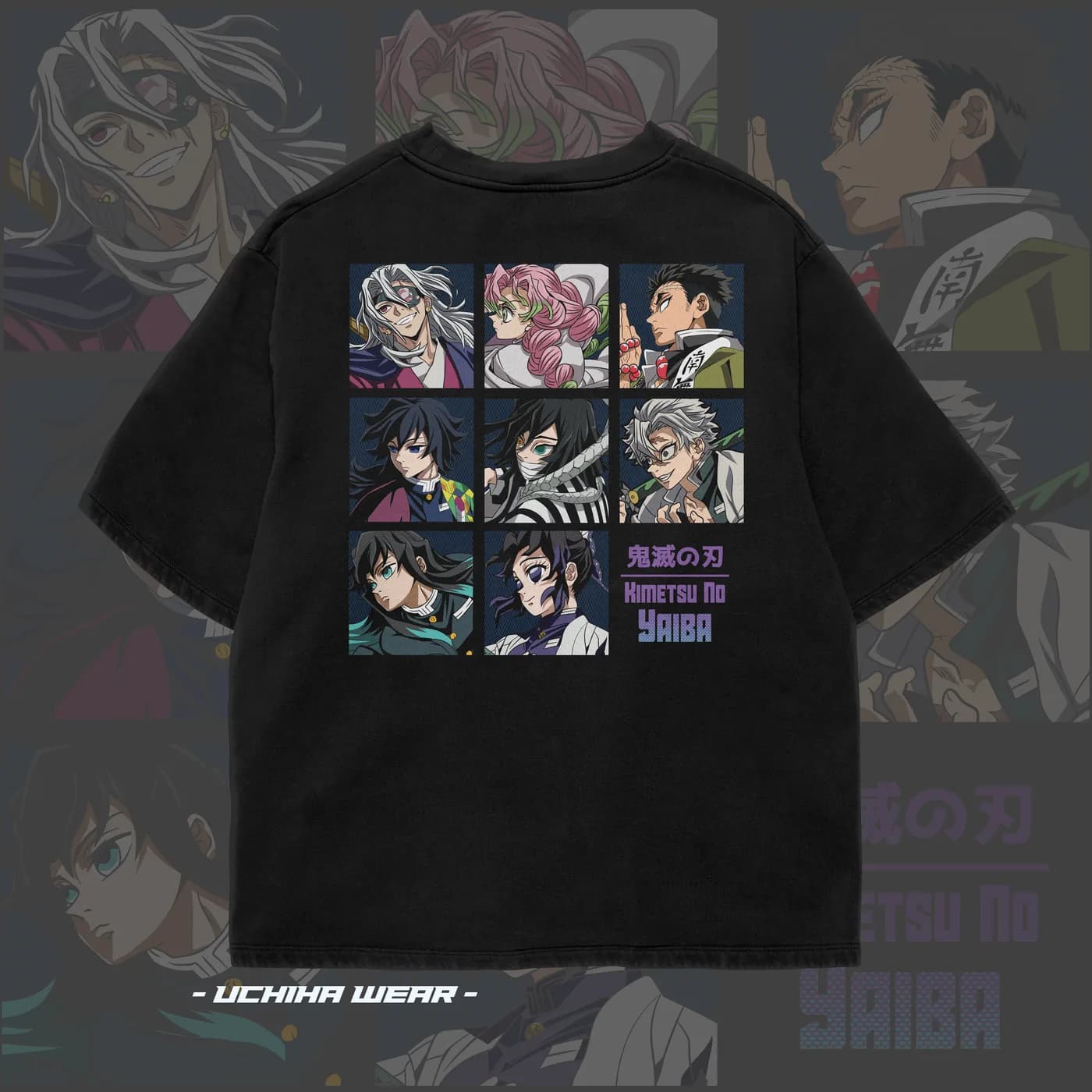 8 Hashira Demon Slayer Black Shirt photo 2