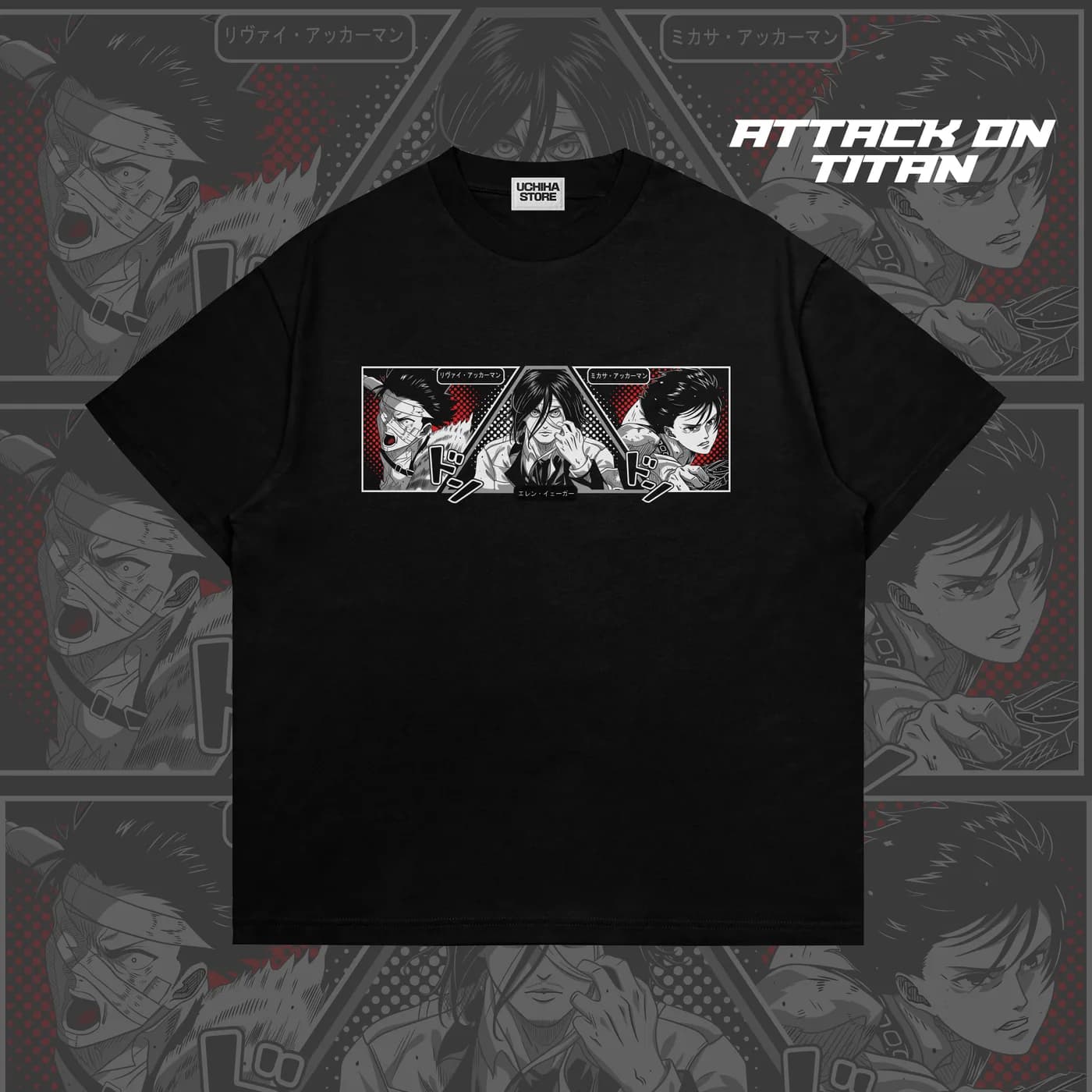 Attack On Titan T Shirt (Black)