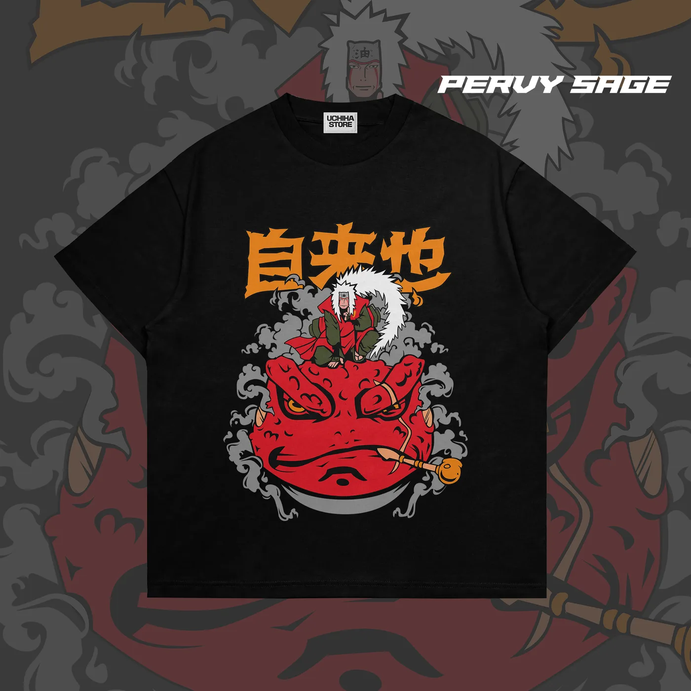 Jiraya Naruto Shirt (Black)