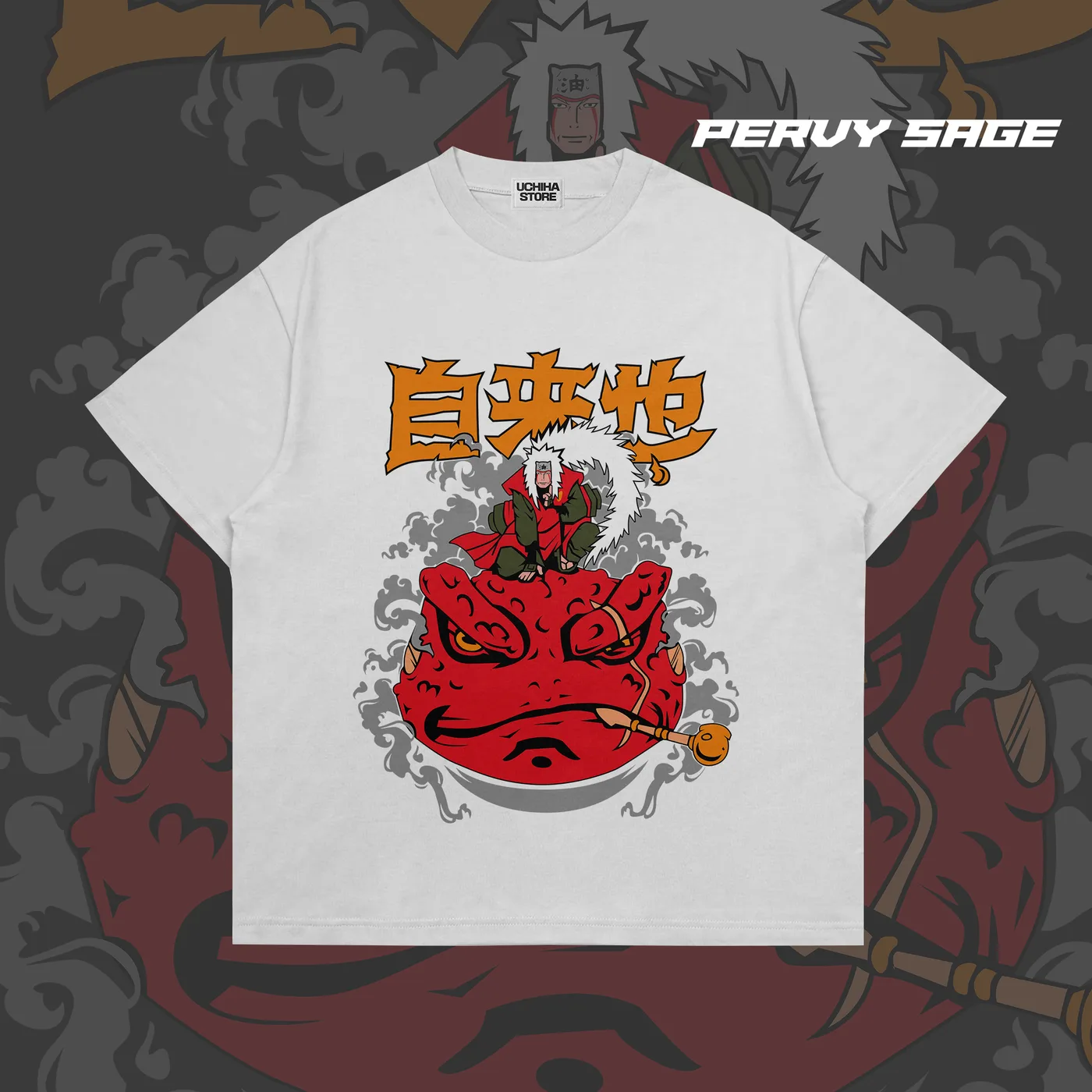 Jiraya Naruto Shirt (White)