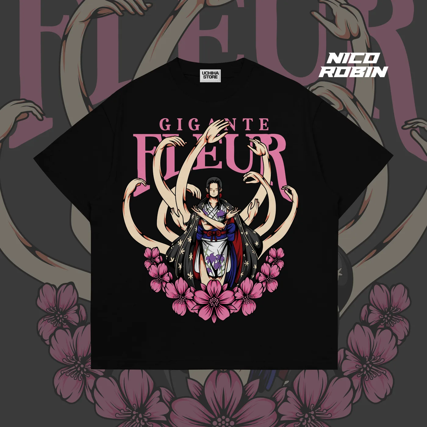 Nico Robin One Piece Shirt (Black)