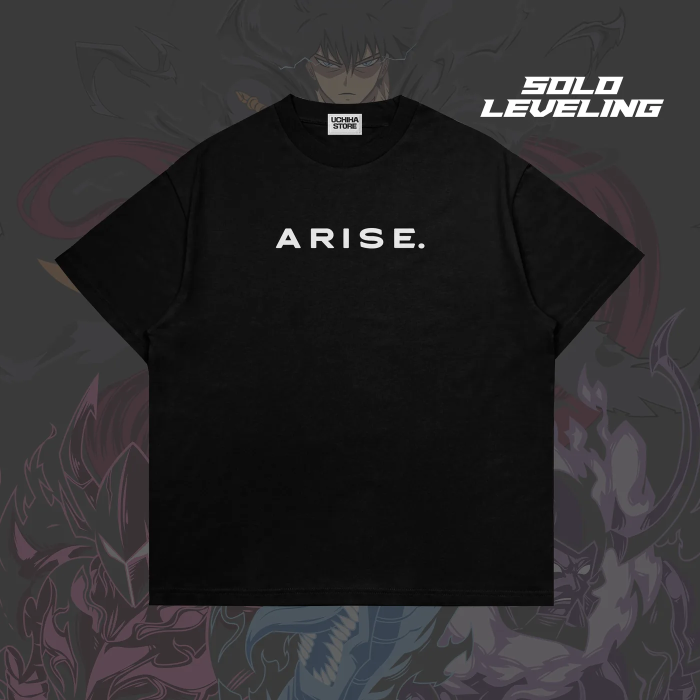Solo Leveling Tshirt (Black), front view
