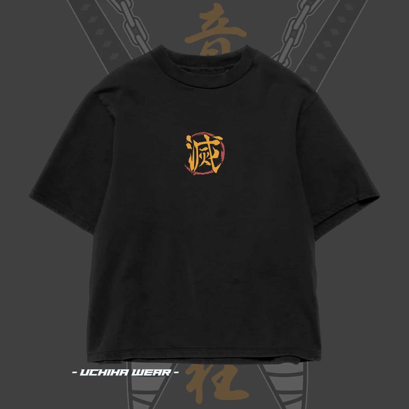 Tengen Uzui Demon Slayer Shirt (Black), front view