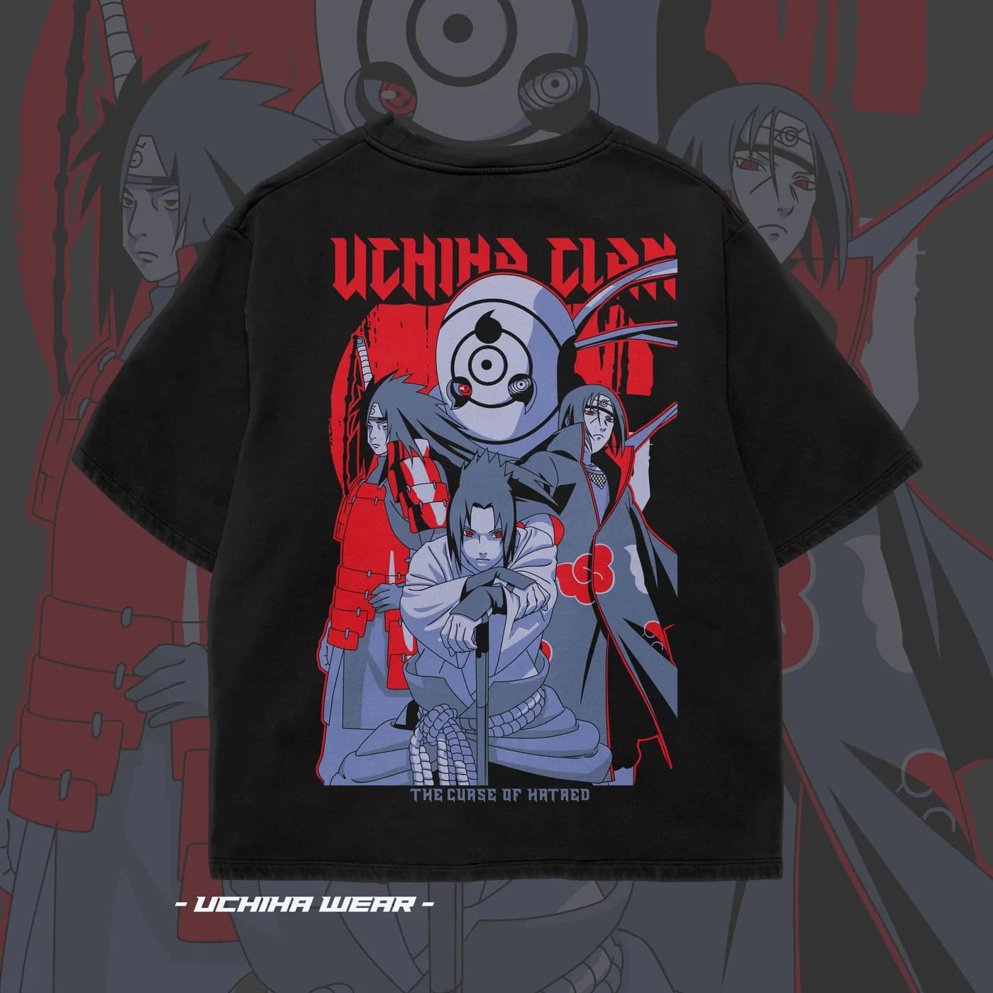 Uchiha Clan Crest Black Shirt photo 2